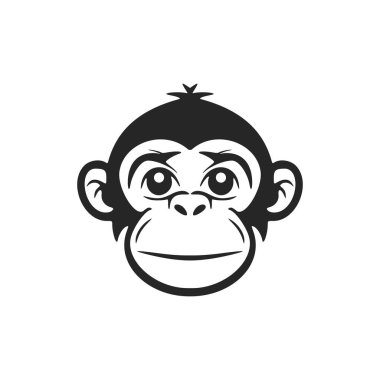 A stylish black and white primate vector logo for your business.