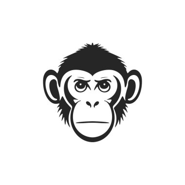 Black and white monkey logo to impart elegance to your brand.
