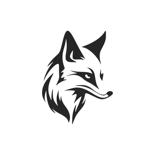 A sleek fox vector logo, black and white, for your brand's image.