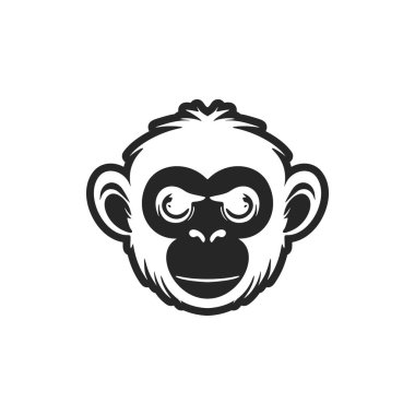 Elegant black and white monkey logo vector for your brand identity.