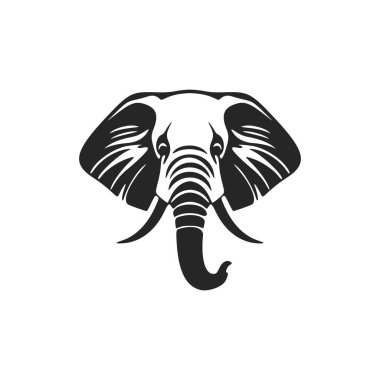 Elegant elephant logo in black and white for branding your business.