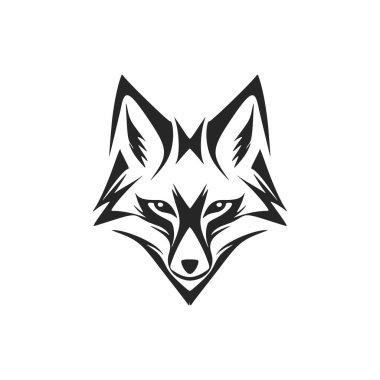 Elegant Fox vector logo in black and white for your brand identity.
