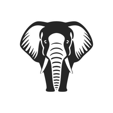 A sophisticated logo of a black and white elephant for your brand.