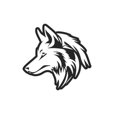 Create an eyecatching logo for your brand with a black and white wolf vector design.