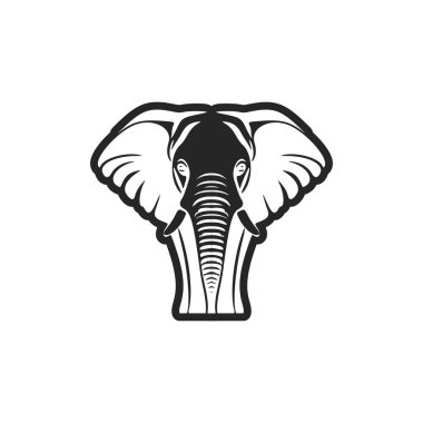 Elegant black and white elephant logo vector for your brand identity.