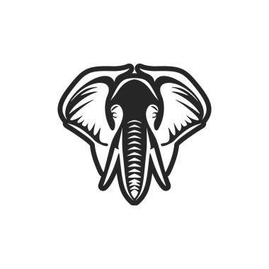 A stylish black and white elephant logo to make your brand stand out.