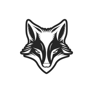 Luxurious logo of black and white fox vector for your brand.