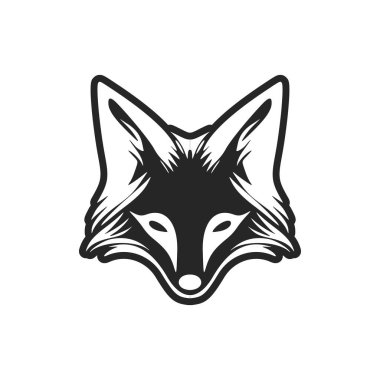 Your brand logo: an elegant black and white fox vector.