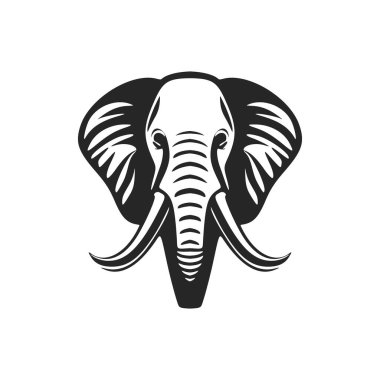A classy black and white elephant logo for your brand. Vector illustration.