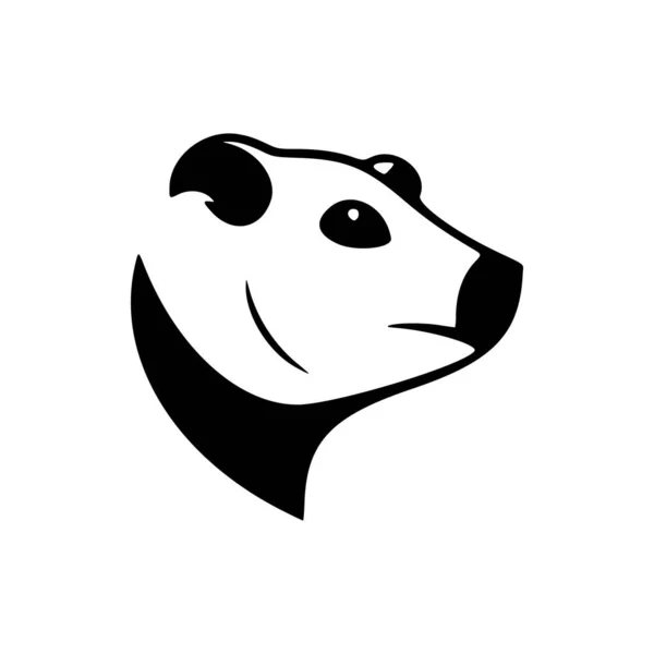 Logo Raffigurante Vettore Koala Bianco Nero — Vettoriale Stock