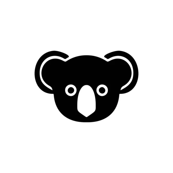 Λογότυπο Koala Μαύρο Και Άσπρο Διανυσματικό Σχήμα — Διανυσματικό Αρχείο