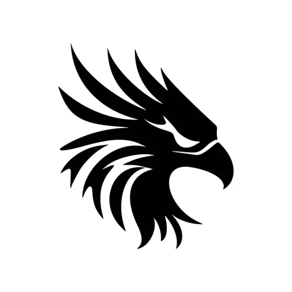 Logotipo Vetor Uma Águia Preto Branco —  Vetores de Stock