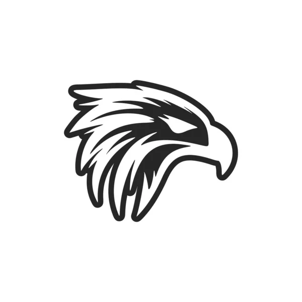Logotipo Águila Blanco Negro Formato Vectorial — Vector de stock
