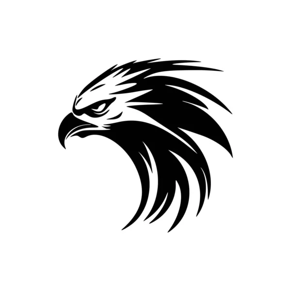 Logotipo Preto Branco Com Uma Águia —  Vetores de Stock