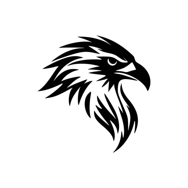 Ein Adler Logo Mit Schwarz Weißen Vektorisierten Grafiken — Stockvektor