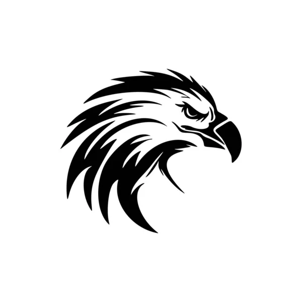Das Logo Eines Adlers Schwarz Weiß Vektorformat — Stockvektor