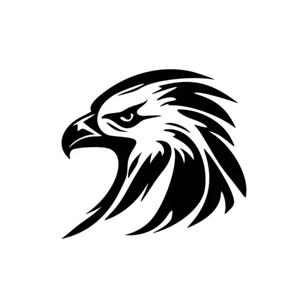 Logotipo Águia Preta Branca Formato Vetorial —  Vetores de Stock