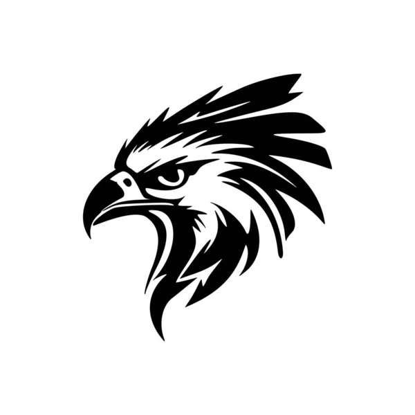 Stock vector A logo of an eagle in black and white vector art.