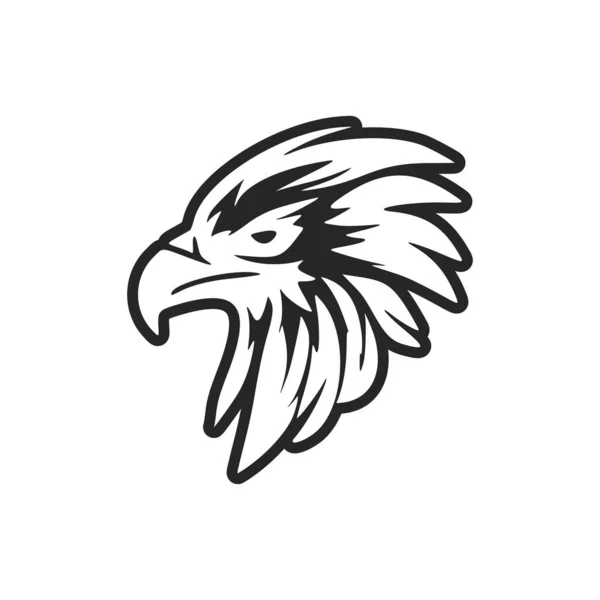 黑色和白色矢量格式的鹰标志 — 图库矢量图片