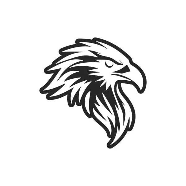 Логотип Изображением Орла Черно Белых Тонах — стоковый вектор