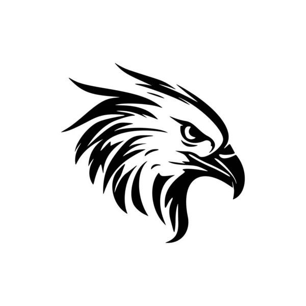 Logotipo Uma Águia Com Uma Coloração Branca Preta —  Vetores de Stock