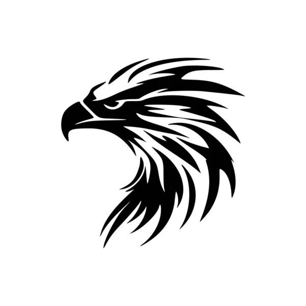 Bir Kartal Içeren Siyah Beyaz Vektör Logosu — Stok Vektör