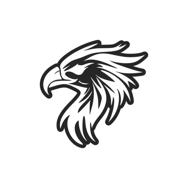 Eagle Vector Logo Black White Colour Scheme — Stock Vector