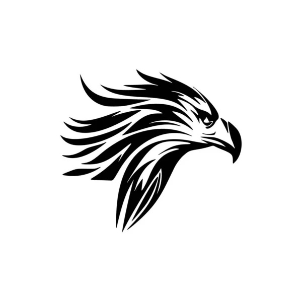 Vector Logo Mit Schwarz Weißem Adler — Stockvektor