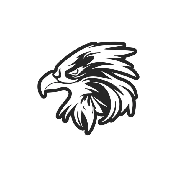 Siyah Beyaz Bir Kartal Içeren Bir Vektör Logosu — Stok Vektör