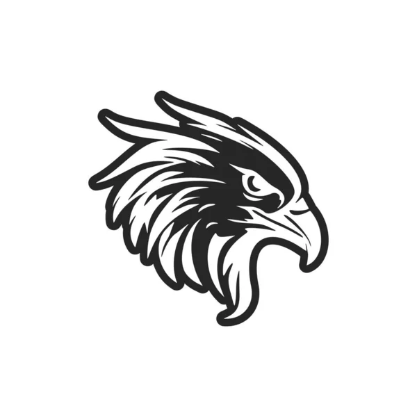 Logo Águila Blanco Negro Forma Vector — Archivo Imágenes Vectoriales