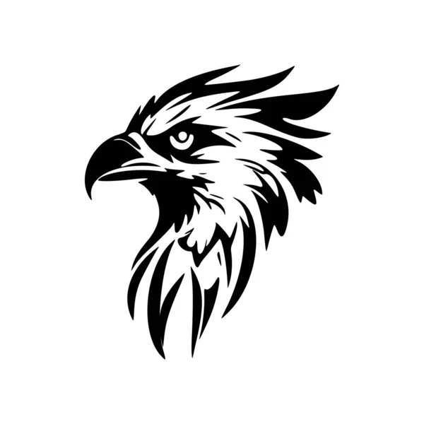 Ein Logo Mit Einem Adler Schwarz Weißen Farben — Stockvektor