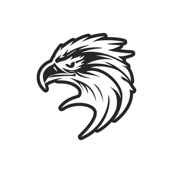 Logo Con Una Imagen Blanco Negro Águila — Vector de stock