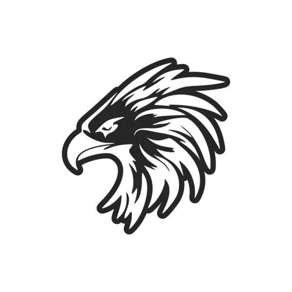 stock vector An eagle logo made of black and white vector graphics.