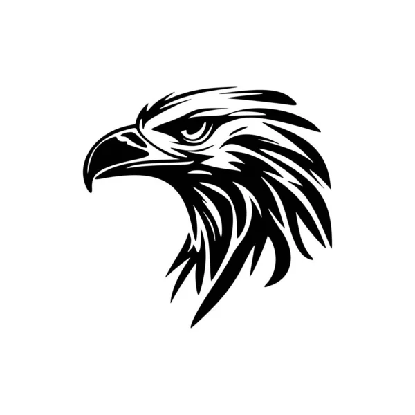 Logo Wektora Orła Czarno Białymi Kolorami — Wektor stockowy