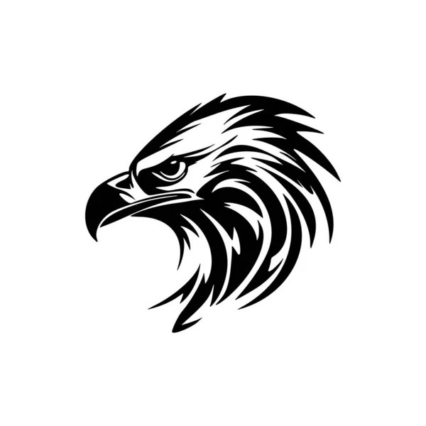 Logo Wektora Orła Czarno Białego — Wektor stockowy