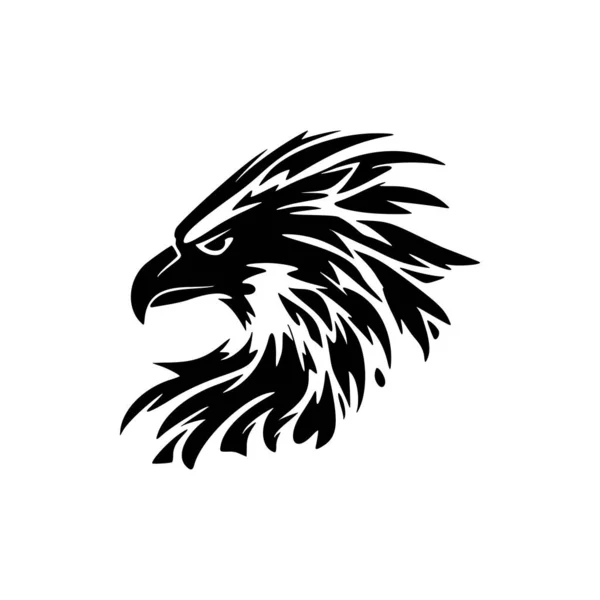Logo Orłem Czarno Białych Kolorach — Wektor stockowy
