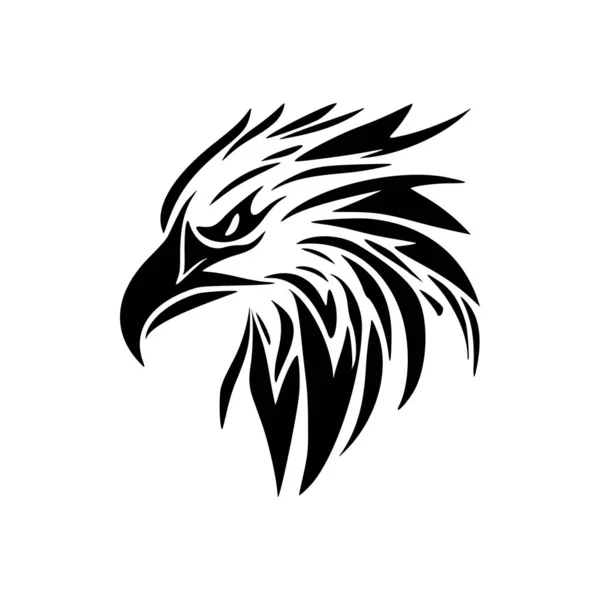 Logo Eines Adlers Mit Schwarz Weißen Farben — Stockvektor