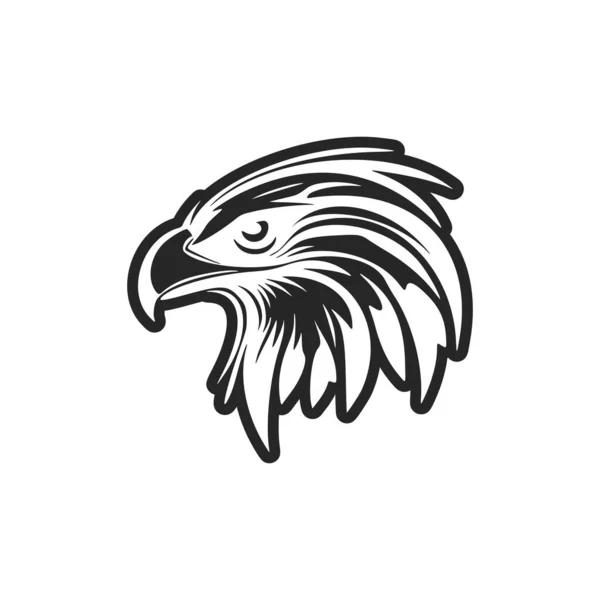 Logo Vectorial Águila Con Coloración Blanco Negro — Vector de stock