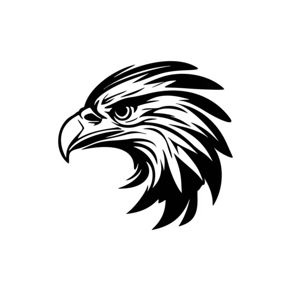 Ein Vektor Logo Mit Einem Adler Schwarz Weiß — Stockvektor