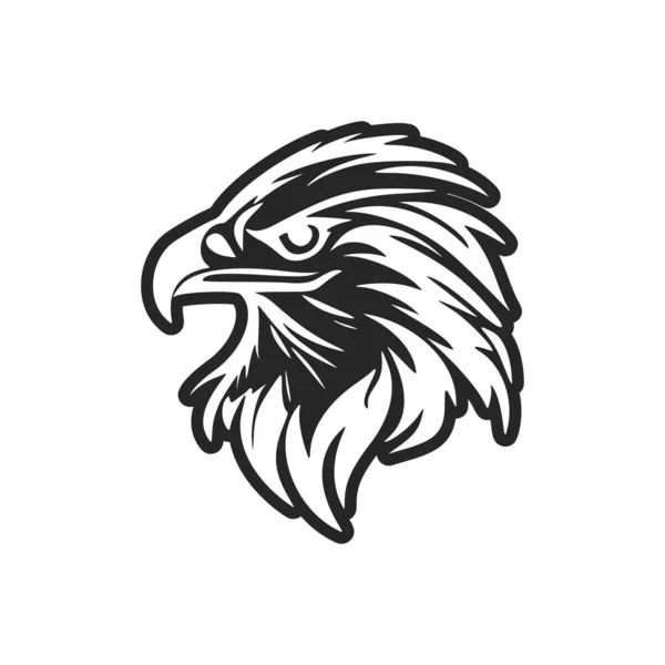 Logotipo Vectorial Águila Con Colores Blanco Negro — Archivo Imágenes Vectoriales