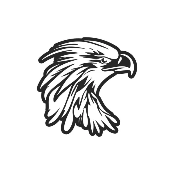 Logo Vectorial Con Águila Blanca Negra — Archivo Imágenes Vectoriales