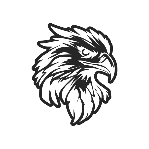 Logo Mit Einem Adler Schwarz Weißen Farben — Stockvektor