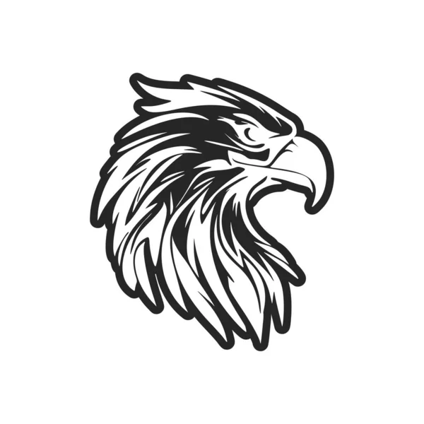 Diseño Del Logotipo Del Águila Ilustraciones Vectoriales Blanco Negro — Archivo Imágenes Vectoriales