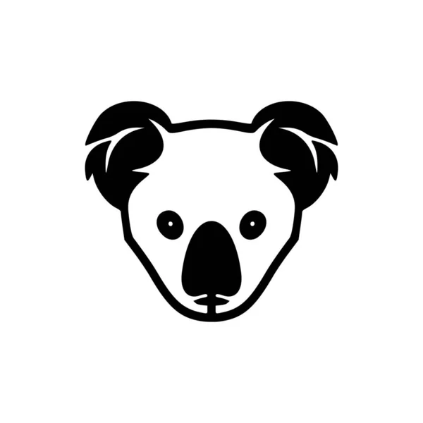 Λογότυπο Koala Ασπρόμαυρο Διανυσματικό Σχεδιασμό — Διανυσματικό Αρχείο
