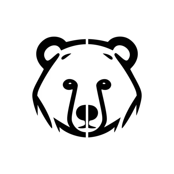 Λογότυπο Διάνυσμα Ασπρόμαυρη Αρκούδα — Διανυσματικό Αρχείο