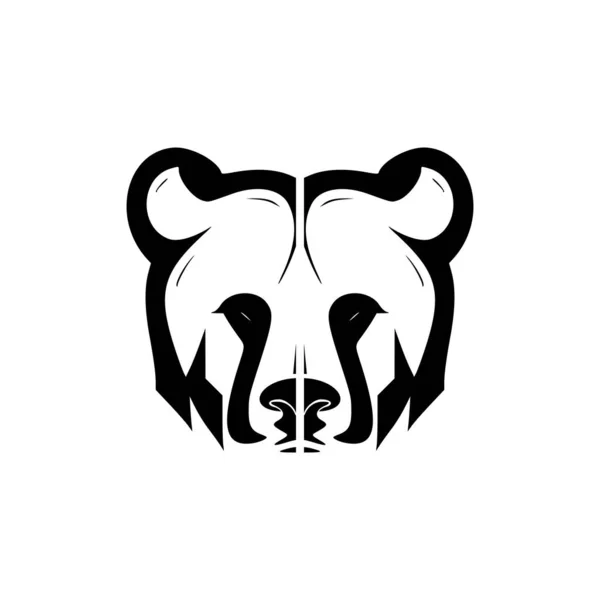 Λογότυπο Αρκούδας Ασπρόμαυρη Διανυσματική Μορφή — Διανυσματικό Αρχείο