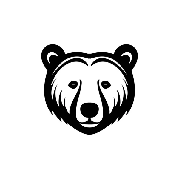 Λογότυπο Διάνυσμα Ασπρόμαυρη Αρκούδα — Διανυσματικό Αρχείο