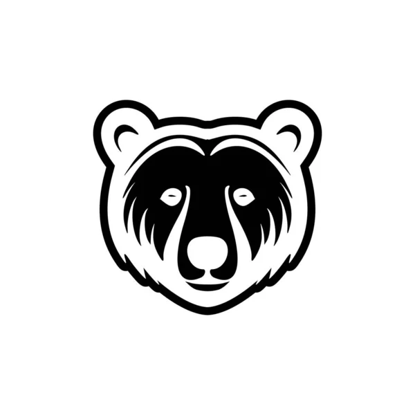 Λογότυπο Αρκούδας Vector Style Ασπρόμαυρο — Διανυσματικό Αρχείο