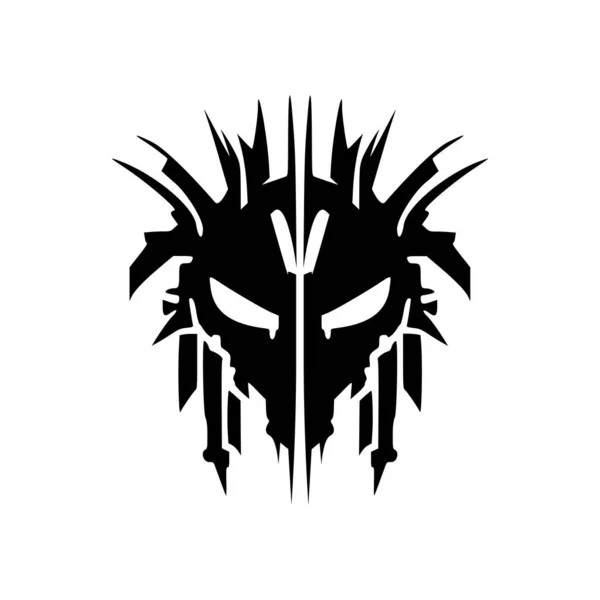 Tek renkli vektör logosu robotu.