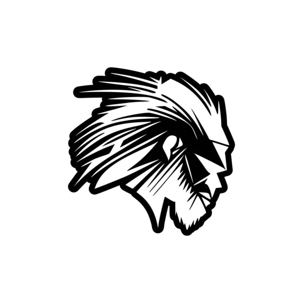 Siyah Beyaz Vektör Sanatında Maymun Logosu — Stok Vektör